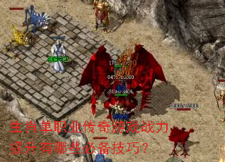 生肖单职业传奇游戏战力提升有哪些必备技巧? 生肖单职业传奇游戏战力提升有哪些必备技巧?