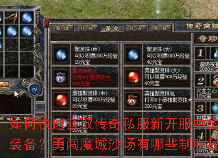 ��ο��ٻ�ȡ����˽���¿����еļ�Ʒװ�����´�ħ��ɳ������Щ��ʤ�ؾ���