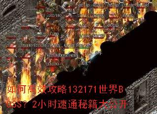 ��θ�Ч����132171����BOSS��2Сʱ��ͨ�ؼ��󹫿�