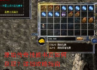 原始传奇技能书页如何获取?详细攻略指南 原始传奇技能书页如何获取?详细攻略指南