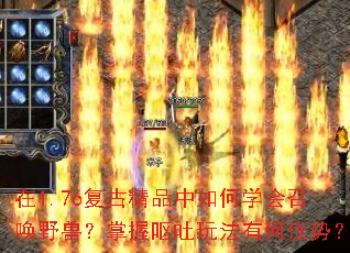 在1.76复古精品中如何学会召唤野兽?掌握呕吐玩法有何优势? 在1.76复古精品中如何学会召唤野兽?掌握呕吐玩法有何优势?